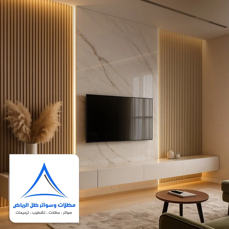 ديكورات شاشات خشب ورخام بالرياض