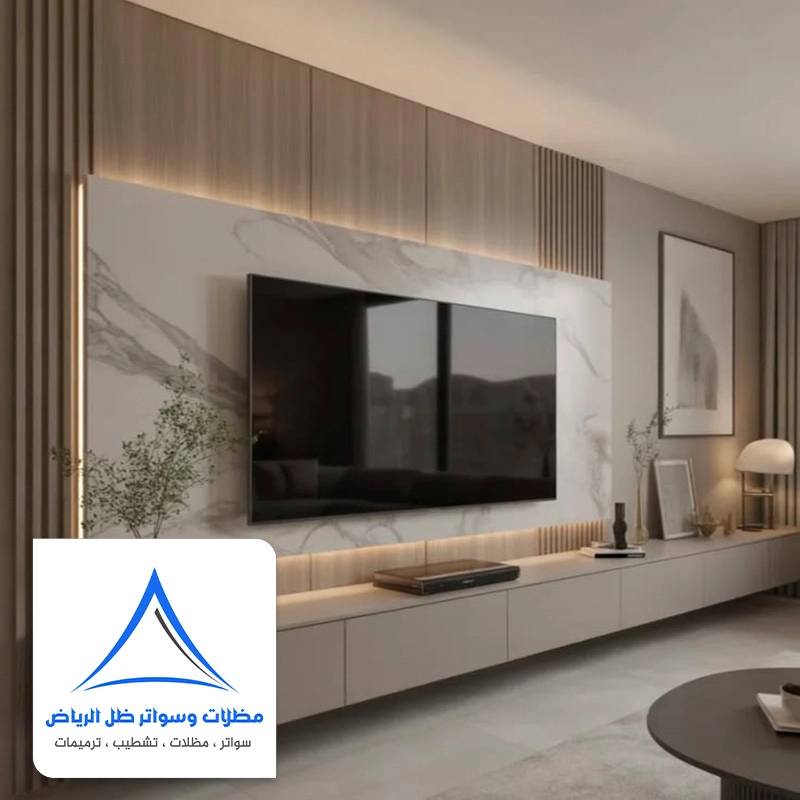 ديكورات شاشات خشب ورخام بالرياض