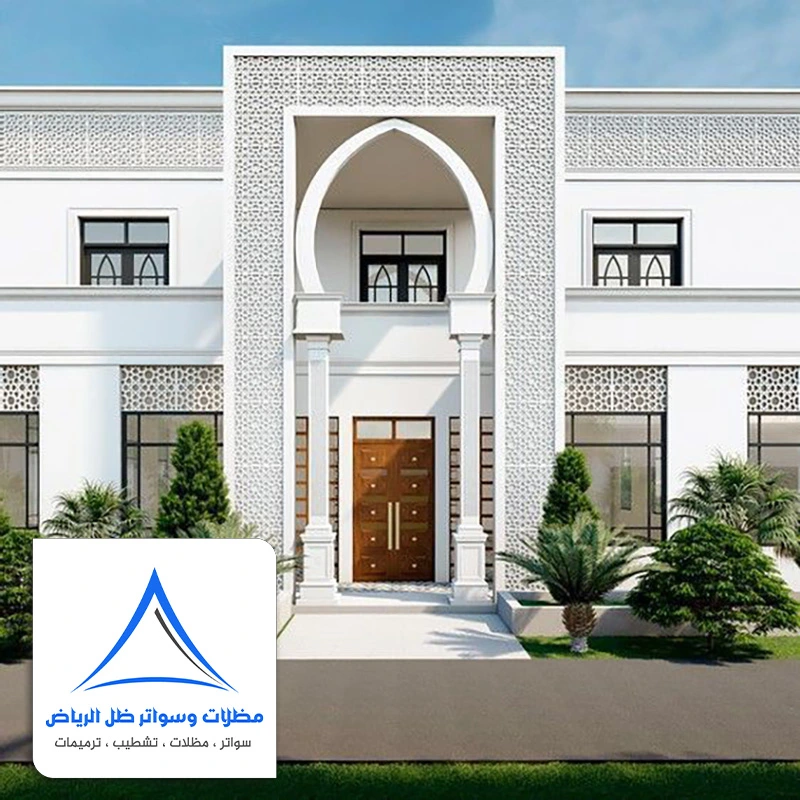 تصميم واجهة فلل جي ار سي حي الرواد الرياض