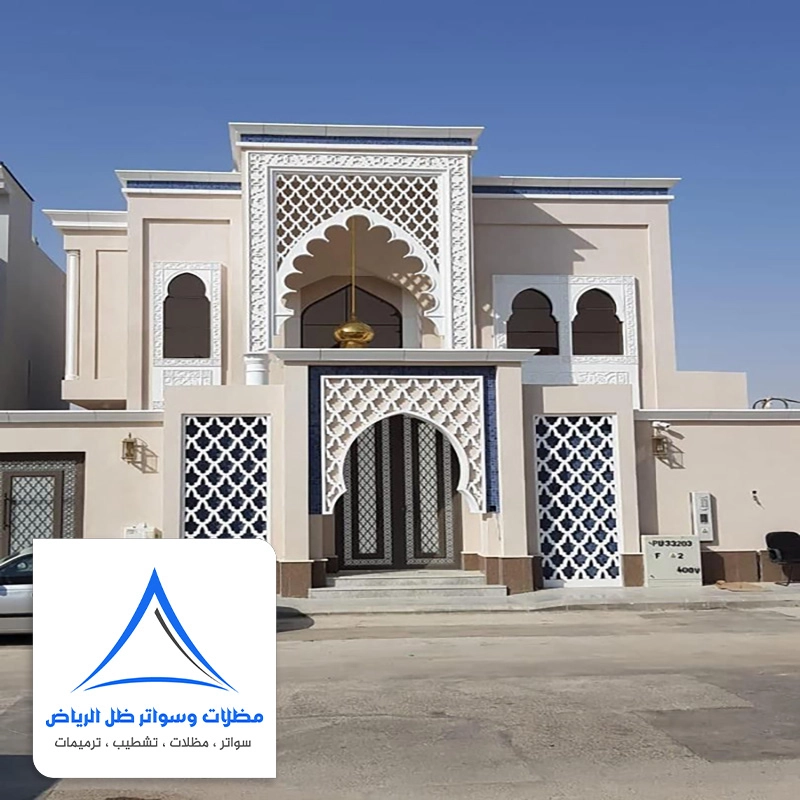 تصميم واجهة فلل جي ار سي حي الرواد بالرياض